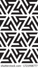 Abstract Triangle Geometrci Pattern in Black