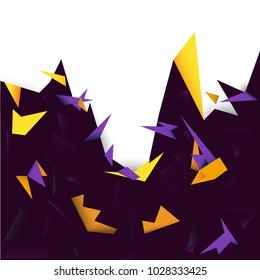 Abstract triangle geometric background crystal decorate concept vector illustration