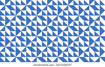 abstract triangle geometric blue background patch work seamless repeat style, replete image design for fabric printing