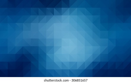 Abstract triangle geometric blue background flat style