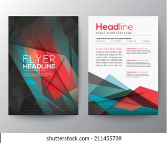 Abstract Triangle Geometric Brochure Flyer design Layout vector template in A4 size