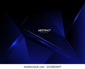 Abstract triangle geometric design pattern dark background vector