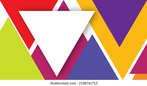 Abstract triangle geometric design template colorful background. vector illustration, minimal, modern, poster, infographics concept.