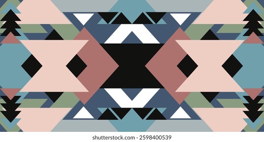 Abstract triangle geometric pattern seamless design for fabric, wallpaper , wrapping paper, textiles, fashion, carpet, bedsheets and decorations.