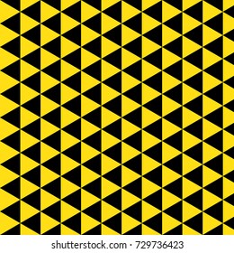 Abstract triangle geometric pattern texture or background (black and yellow)
