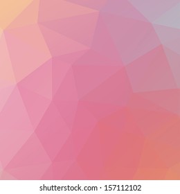 Abstract triangle geometric shapes background. Backdrop,wallpaper, banner, site design template. Vector illustration in purple, orange, red, blue,pink color.