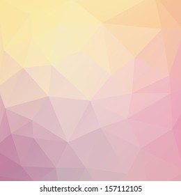 Abstract triangle geometric shapes background. Backdrop,wallpaper, banner, site design template. Vector illustration in purple, orange, red, blue,pink ,yellow color.