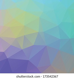 Abstract triangle geometric shapes background. Backdrop,wallpaper, banner, site design template. Vector illustration in yellow,pink,green,blue,purple color.