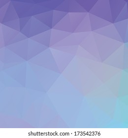 Abstract triangle geometric shapes background. Backdrop,wallpaper, banner, site design template. Vector illustration in blue color.