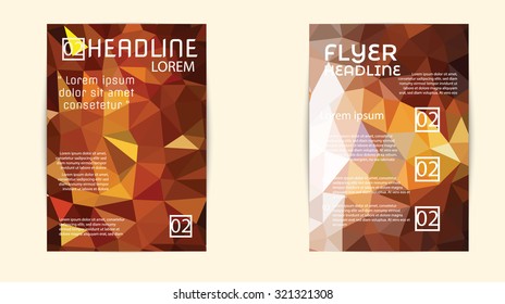 Abstract Triangle Geometric Vector Brochure Template. Flyer Layout. Flat Style. design for print,in A4 size