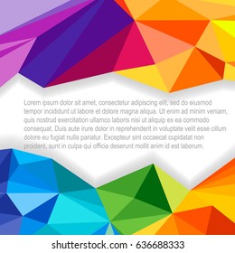 Abstract triangle geometric wave stripes border on a white background. Vector polygonal pattern for your design.