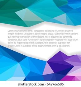 Abstract triangle geometric wave stripes border on a white background. Vector polygonal pattern for your design.