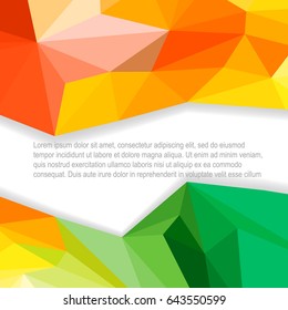 Abstract triangle geometric wave stripes border on a white background. Vector polygonal pattern for your design.