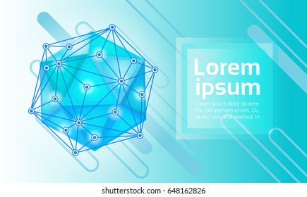 Abstract triangle Geometrical Background Banner with Copy Space, Vector Illustration