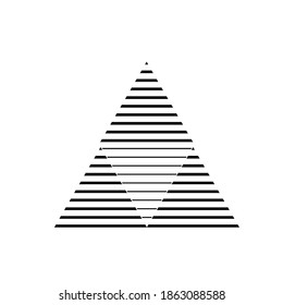 Antecedentes geométricos del triángulo abstracto. Logo de líneas triangulares modernas. Vector.