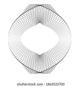 Antecedentes geométricos del triángulo abstracto. Logo de líneas triangulares modernas. Vector.