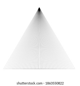 Antecedentes geométricos del triángulo abstracto. Logo de líneas triangulares modernas. Vector.