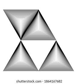 Abstract Triangle Geometrical Background . Modern Triangular lines Logo . Vector.