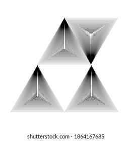 Abstract Triangle Geometrical Background . Modern Triangular lines Logo . Vector.