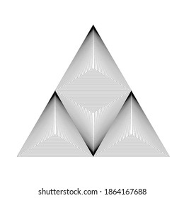 Abstrakter dreieckiger geometrischer Hintergrund . Modernes Dreiecksleitungs-Logo. Vektorgrafik.