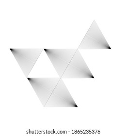 Abstract Triangle Geometrical Background . Modern Triangular lines Logo . Vector. Op art .