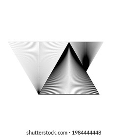 Abstract Triangle Geometrical Background . Modern Triangular lines Logo . Vector.