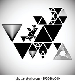 Abstract Triangle Geometrical Background . Modern Triangular lines Logo . Vector.