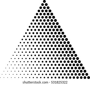 Abstrakter dreieckiger geometrischer Hintergrund . Modernes, gepunktetes Logo von Halftone. Vektorillustration.