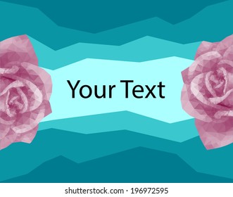 Abstract Triangle Geometrical Background rose, card.