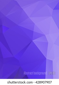 Abstract triangle geometrical background. Violet background
