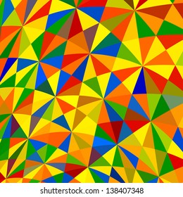 Abstract Triangle Geometrical Multicolored Background, Vector Illustration