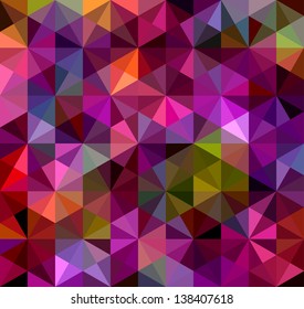 Abstract Triangle Geometrical Multicolored Background, Vector Illustration