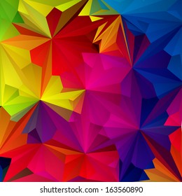 Abstract Triangle Geometrical Multicolored Background, Vector Illustration