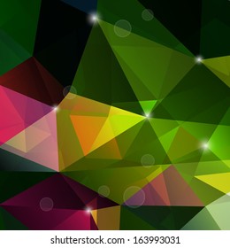 Abstract Triangle Geometrical Multicolored Background, Vector
