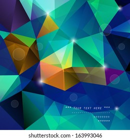 Abstract Triangle Geometrical Multicolored Background, Vector