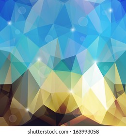 Abstract Triangle Geometrical Multicolored Background, Vector 