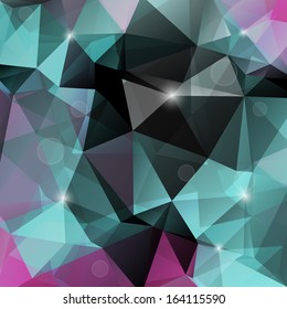Abstract Triangle Geometrical Multicolored Background, Vector 