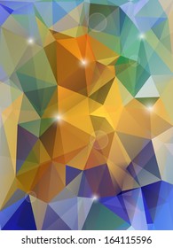 Abstract Triangle Geometrical Multicolored Background, Vector 