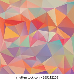 Abstract Triangle Geometrical Multicolored Background, Vector 
