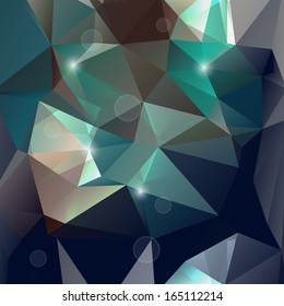 Abstract Triangle Geometrical Multicolored Background, Vector 