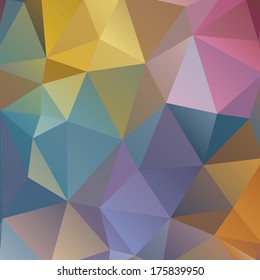 Abstract Triangle Geometrical Multicolored Background, Vector