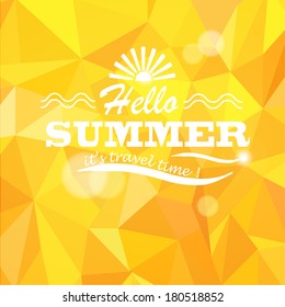 Abstract Triangle Geometrical Multicolored Background, Vector Illustration.  Bright abstract year background vintage label. EPS10 