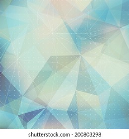 Abstract Triangle Geometrical Multicolored Background. EPS10