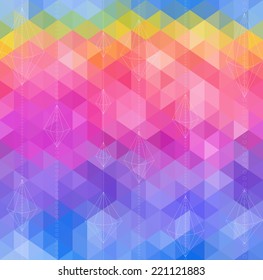 Abstract Triangle Geometrical Multicolored Background, Vector Illustration EPS10