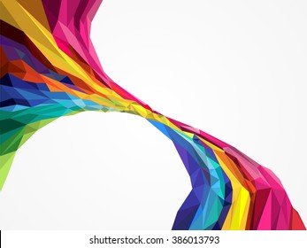 Abstract Triangle Geometrical Multicolored Background