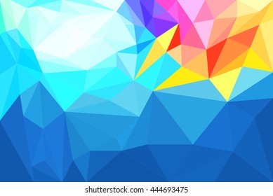 Abstract triangle geometrical multicolored background, Sports background.