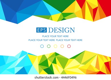Abstract triangle geometrical multicolored background, Sports background.