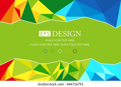 Abstract triangle geometrical multicolored background, Sports background.