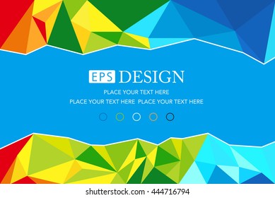 Abstract triangle geometrical multicolored background, Sports background.