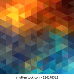 Abstract Triangle Geometrical Multicolored Background